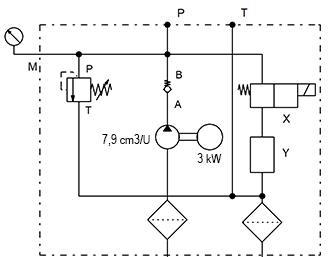 Schéma électrique ARGO HYTOS Groupe hydraulique, 3kW, réservoir rectangulaire de 20 l (acier)