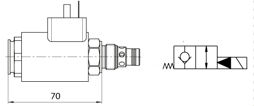 Construcción ARGO HYTOS Válvula de Asiento para Grupo Hidráulico, normalmente cerrada (NC), Pos. X