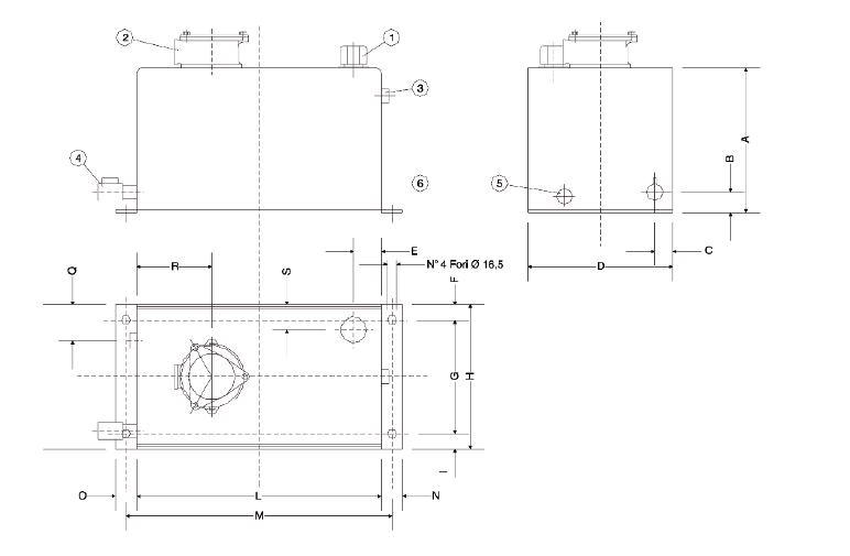 Hydraulic oil tank, steel, HMTANKS55 from HYDROMOT!