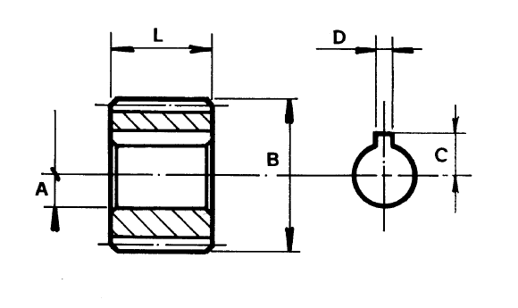 Abmessungen Kupplung für Hydraulik Pumpe Gr. 2 / Getriebe / Vorsatzlager innen zylindrisch , 14 Zähne