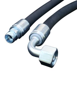Preview: Hydraulikschlauch DN06-08L, AG/IG 90°