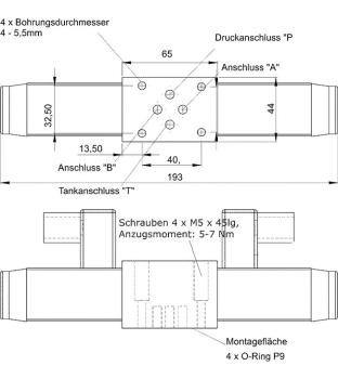 Stecker & Schrauben Magnetventil 6/2-Wegeventil NG06 12V Leckölanschluss inkl 