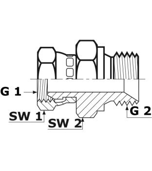 Preview: Gerade Reduzierung, einstellbar 1/4"-3/8"