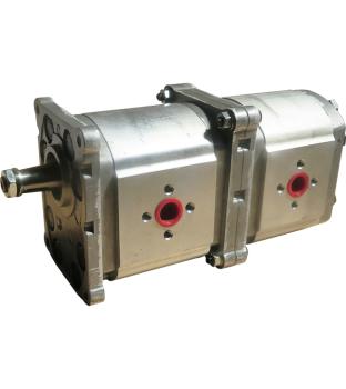 Hydraulic Double pump, Group 3+3, European flange, Conical Shaft 1:8,  Flange connection, stage 1 with 50 ccm/REV, stage 2 selectable, rotation right