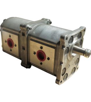 Preview: Hydraulic Double pump, Group 3+3, European flange, Conical Shaft 1:8,  Flange connection, stage 1 with 32.7 ccm/REV, stage 2 selectable, rotation right