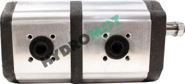 Preview: Hydraulic Gear Pump, BG2 + BG2, DIN flange (type 4), con. shaft 1:5 (type D), Stage 1 with 19ccm/REV, Stage 2 selectable, rotation left