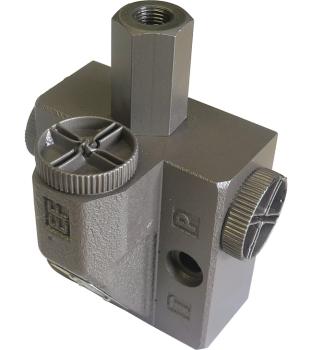 Preview: Prioritätsventil HMPVLS40_7B, 40 l/min, Federvorspanndruck 7 bar, Rohrleitungsbauweise