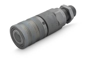 Steckkupplung flachdichtend, Muffe für Schnellkupplung BG 2, 15L Schott-Außengewinde, Typ HMSTK-ST-FF22CELS15-10M