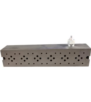 Preview: Grundplatte 6-fach NG06 (CETOP 3), Stahl, mit Druckbegrenzungsventil DBV