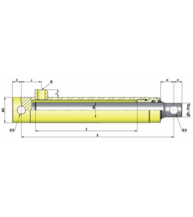 Hydraulikzylinder Einfachwirkend 40 - 50 Bis 1000mm Hub - Foto 6