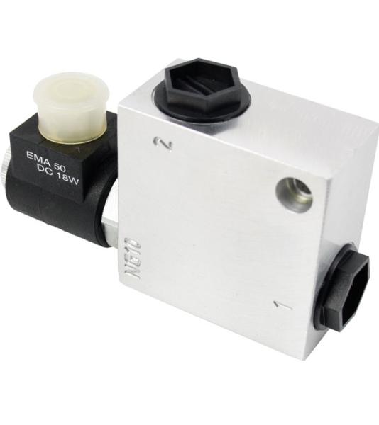 Elettrovalvola, valvola a sede 2/2 vie, valvola idraulica