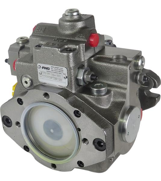 Bomba hidráulica, bomba de pistones axiales de ajuste C2, 28 cc/rev, ajuste proporcional hidráulico, rotación a la derecha, DBV 350 bar