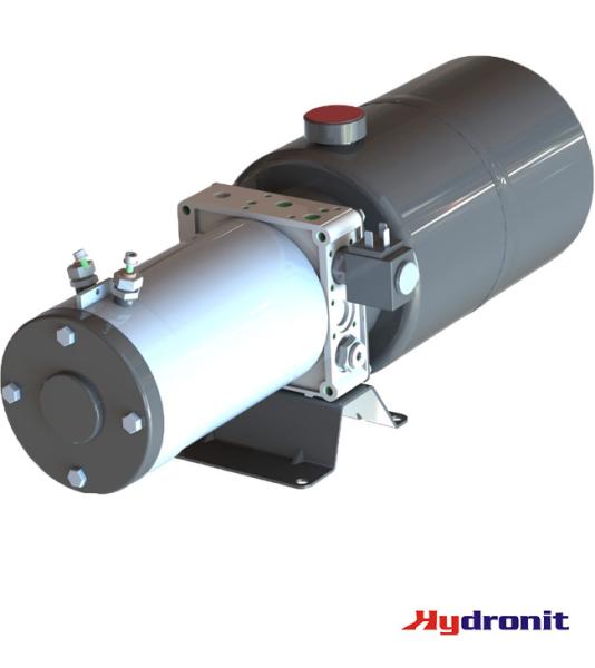 HYDRONIT Hydraulikaggregat, Kompaktaggregat, DC Antriebsmotor, einfach wirkender Verbraucher