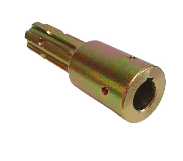 Adattatore PTO, manicotto profilato 25 mm con albero scanalato a 6 denti 1.3/8" con fori