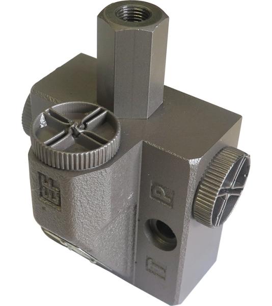 Prioritätsventil HMPVLS40_7B, 40 l/min, Federvorspanndruck 7 bar, Rohrleitungsbauweise