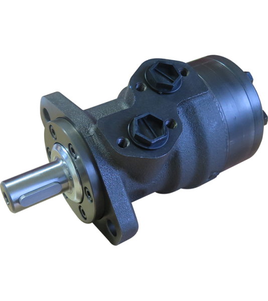 Hydraulikmotor M+S MR160 mit Wickelschutz für Kehrbesenantrieb