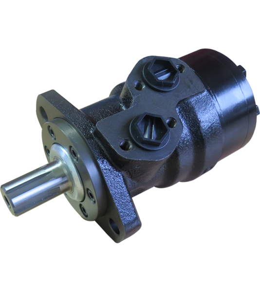 Motore idraulico M+S MR160 con protezione avvolgimento per azionamento spazzole, albero scanalato