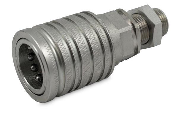 Giunto a innesto, manicotto per accoppiamento rapido BG 6, filettatura passante esterna 30S, tipo HMSTK-ST6-PV6-42CESS30-25M