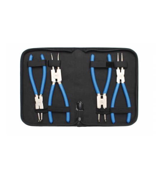 Juego de pinzas para anillos de retención-225mm-4 piezas-650