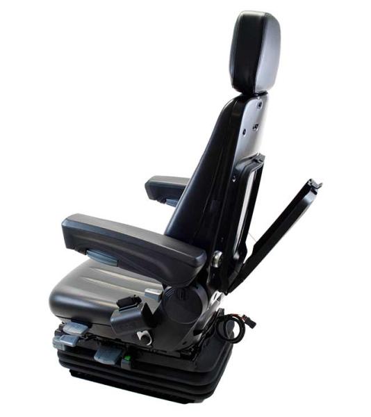 Pneumatical Suspended Seat for off road vehicles HMNFZT6, tractors Harita Terra T6 with long Backrest - PVC -