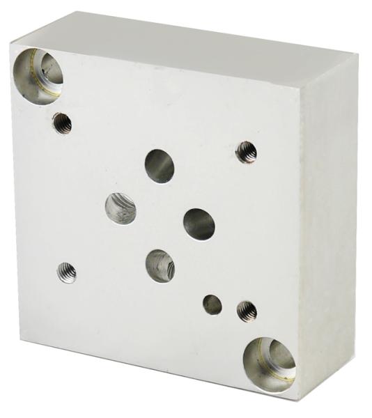 Hydraulik Grundplatte NG06 Cetop 3 Aluminium front