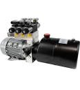 Hydraulic Power Pack, 1.5 kW, 230 Volt,  8 liter oil reservoir (steel), 3.2 ccm/REV gear pump, for 3 double acting users