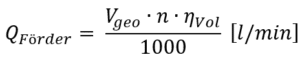 Formel Berechnung Fördervolumen Zahnradpumpe